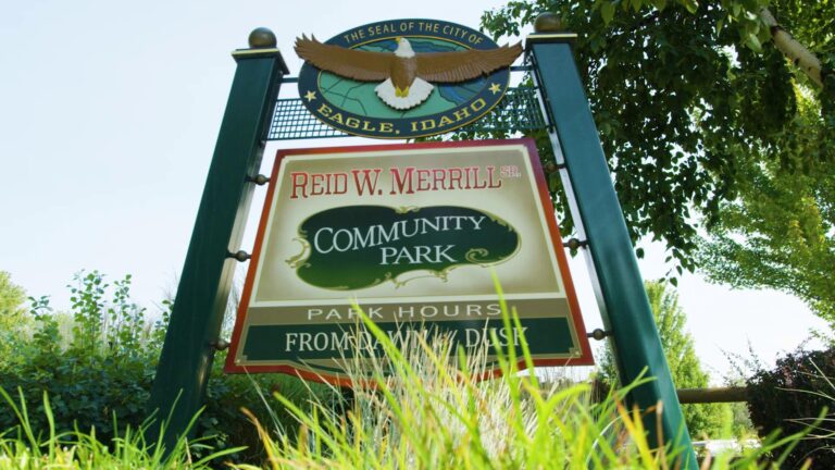 Community Street Sign at Merrill Park